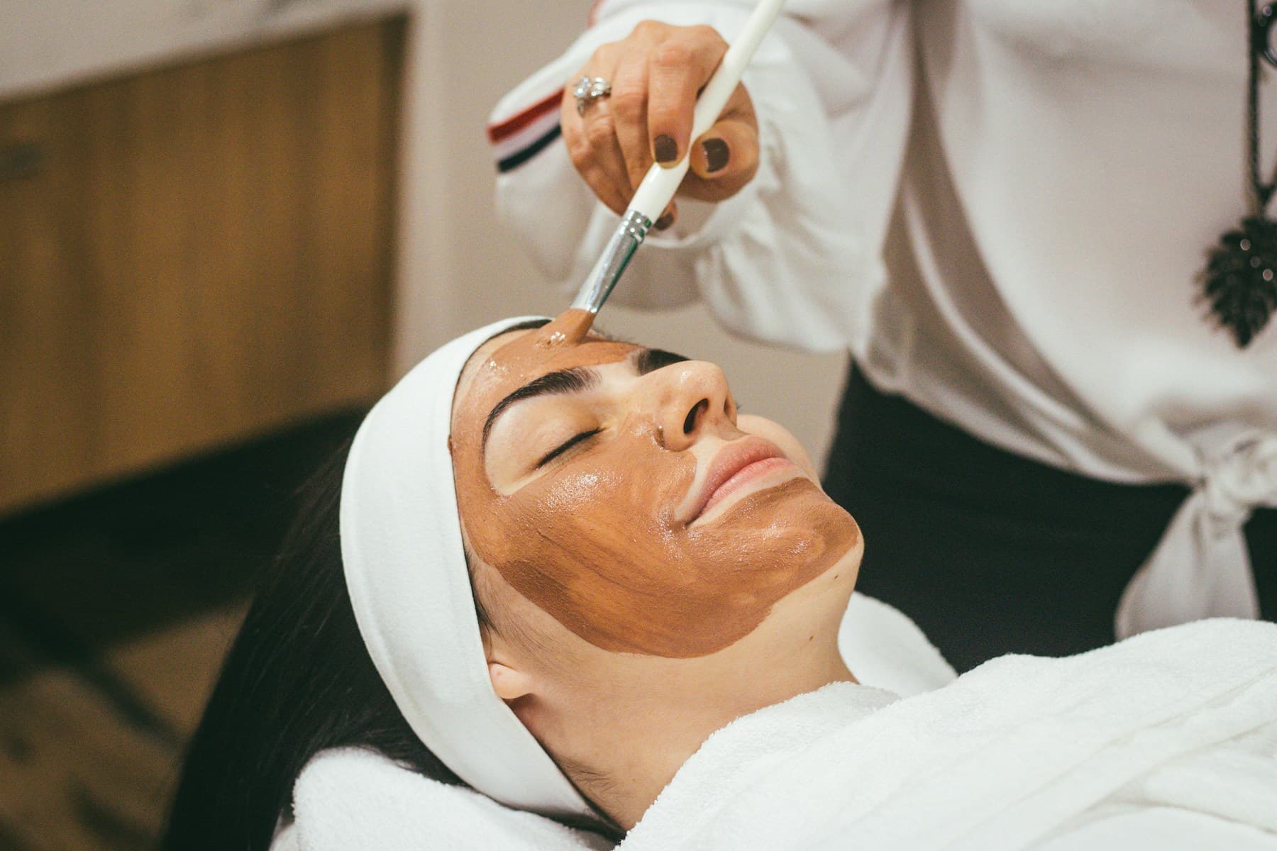 Clean premium skincare and aesthetic medicine setting